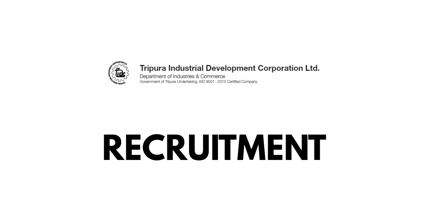 TIDC Tripura Recruitment 2024