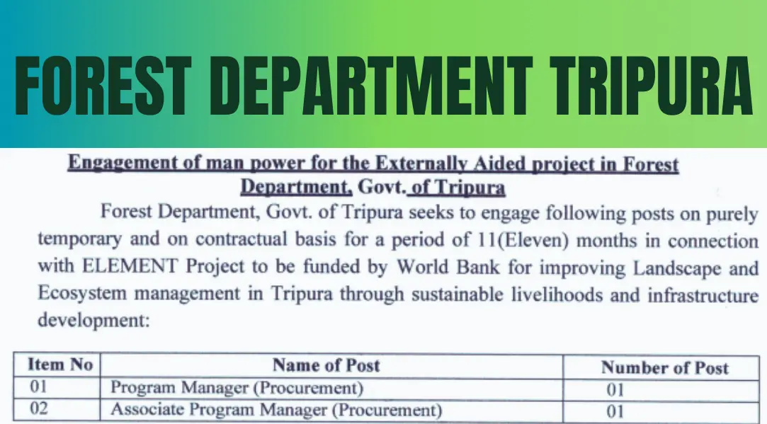 Tripura Forest Recruitment 2024