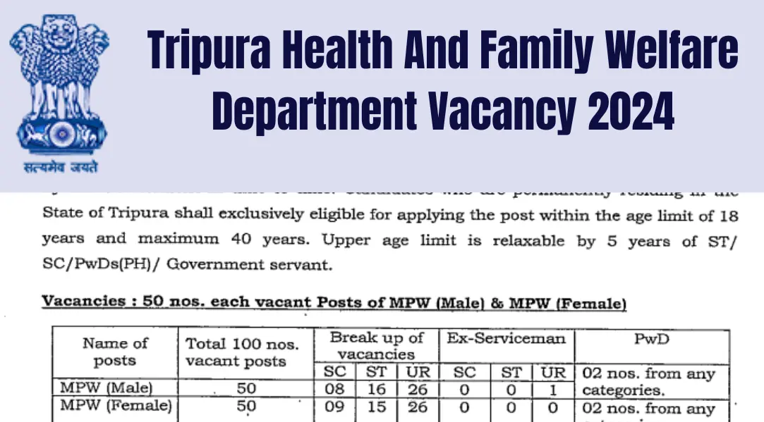 Health Tripura Recruitment 2024